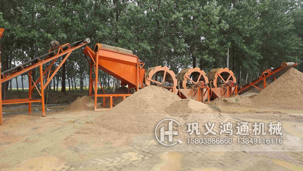 筛沙洗沙生产现场