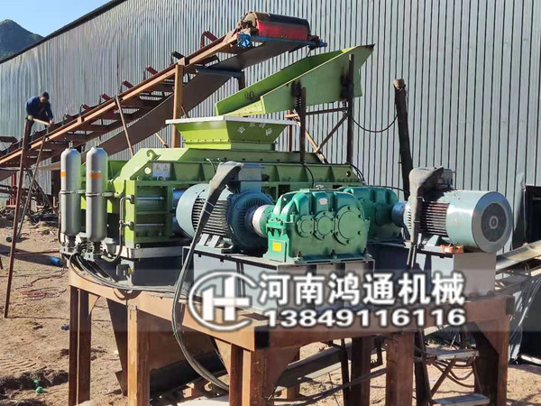河北2PG1210对辊制砂机​用于鹅卵石制砂,出料1毫米以下(图2)